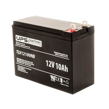 12V 10Ah Battery with Nut & Bolt Terminals - L: 5.95