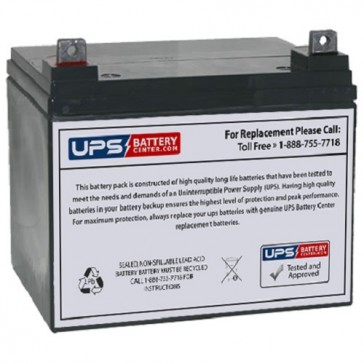 SES BT33-12 12V 33Ah Replacement Battery with F16 Terminals