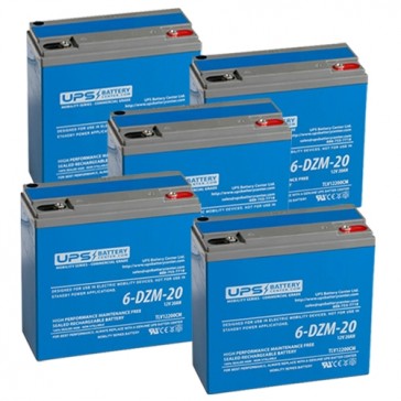 60V 20Ah eBike Battery Set - 6-DZM-20 12V 20Ah (5 batteries in total)