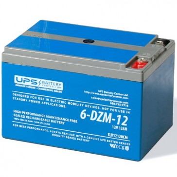 LCB 6-DZM-10 12V 12Ah Insert Terminal Replacement Battery
