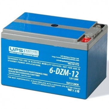 TCS 6-DZM-12 12V 12Ah M5 Deep Cycle Mobility Replacement Battery