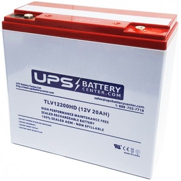 12V 20Ah Deep Cycle Sealed Lead Acid Battery with M5 Insert Terminals for Cyclic Applications